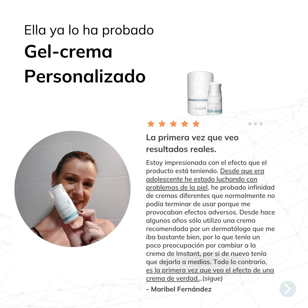 Review gel-crema personalizado